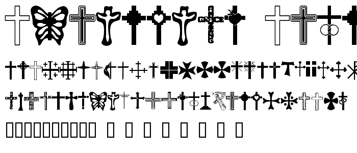 Christian Crosses font